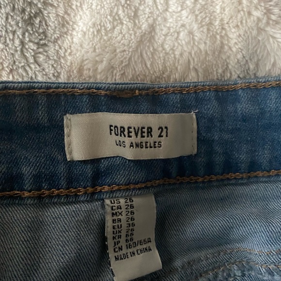 Distressed Denim Mini Skirt - Picture 3 of 3